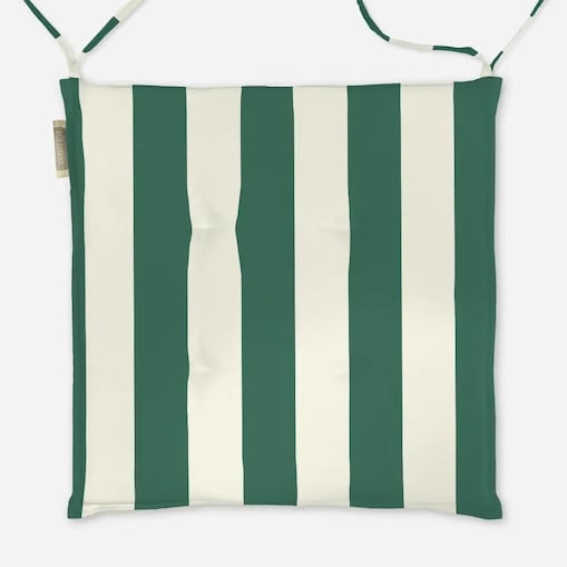 Poduszka świąteczna na krzesło - klasyczne zielone pasy