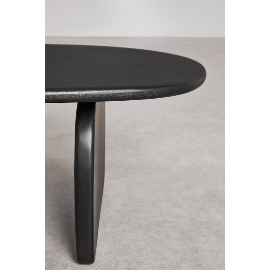 Stolik kawowy owalny 110x70 cm z drewna mango Agathe