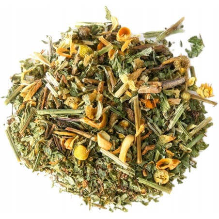 Herbata ziołowa uspokajająca NA DOBRY SEN melisa wrzos mięta rumianek 80g - herbata liściasta sypana mieszanka napar susz