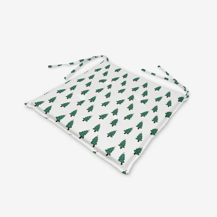 Poduszka świąteczna na krzesło - Choinki