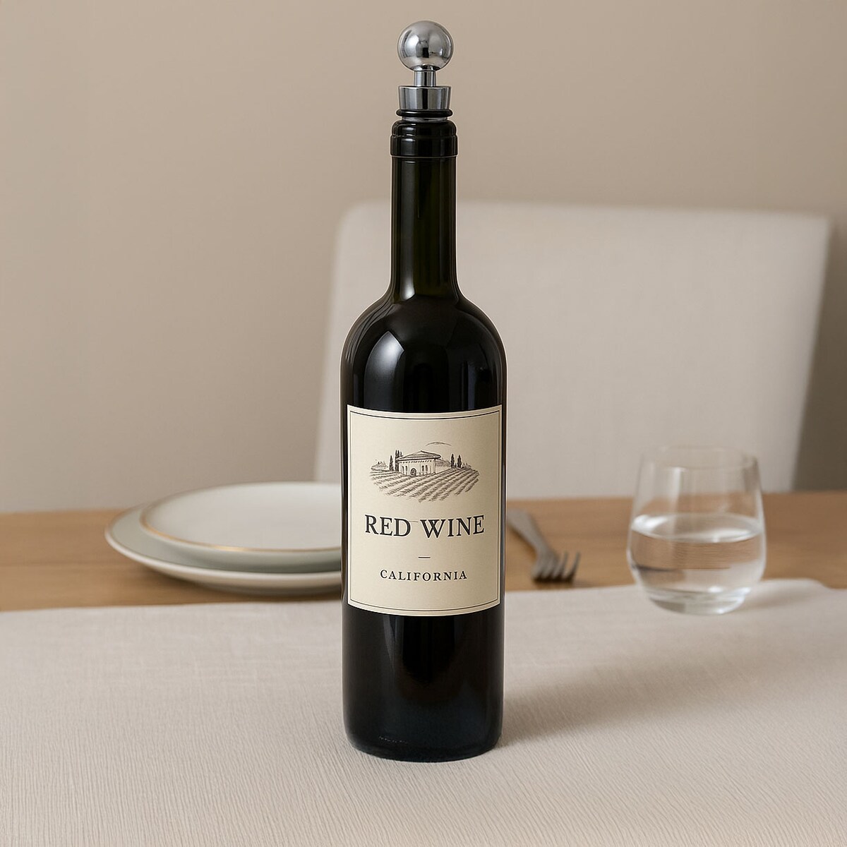 Korek do wina, wielorazowy, metalowy, 2 sztuki