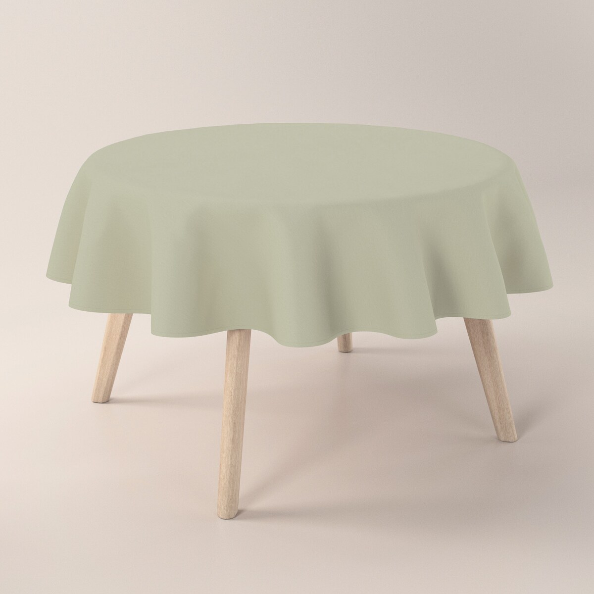 Obrus okrągły 130 x 130 cm jasna oliwka