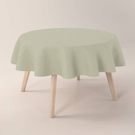 Obrus okrągły 130 x 130 cm jasna oliwka
