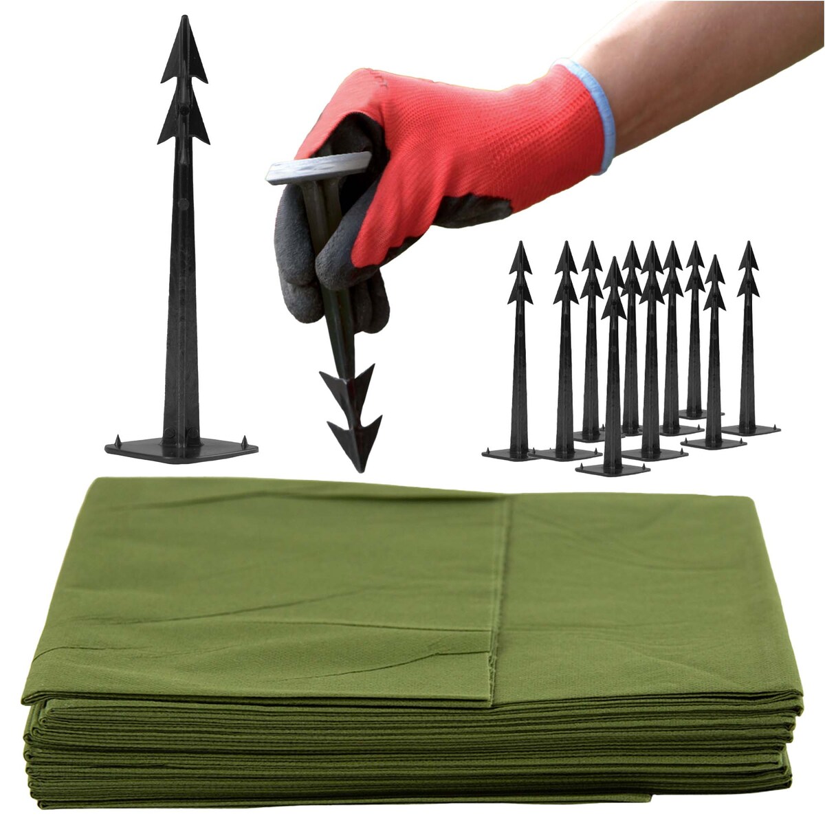 Agrowłóknina Agrotkanina 1X10 M Na Rośliny + Szpilki Kotwy 12,5 Cm