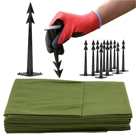 Agrowłóknina Agrotkanina 1X10 M Na Rośliny + Szpilki Kotwy 12,5 Cm