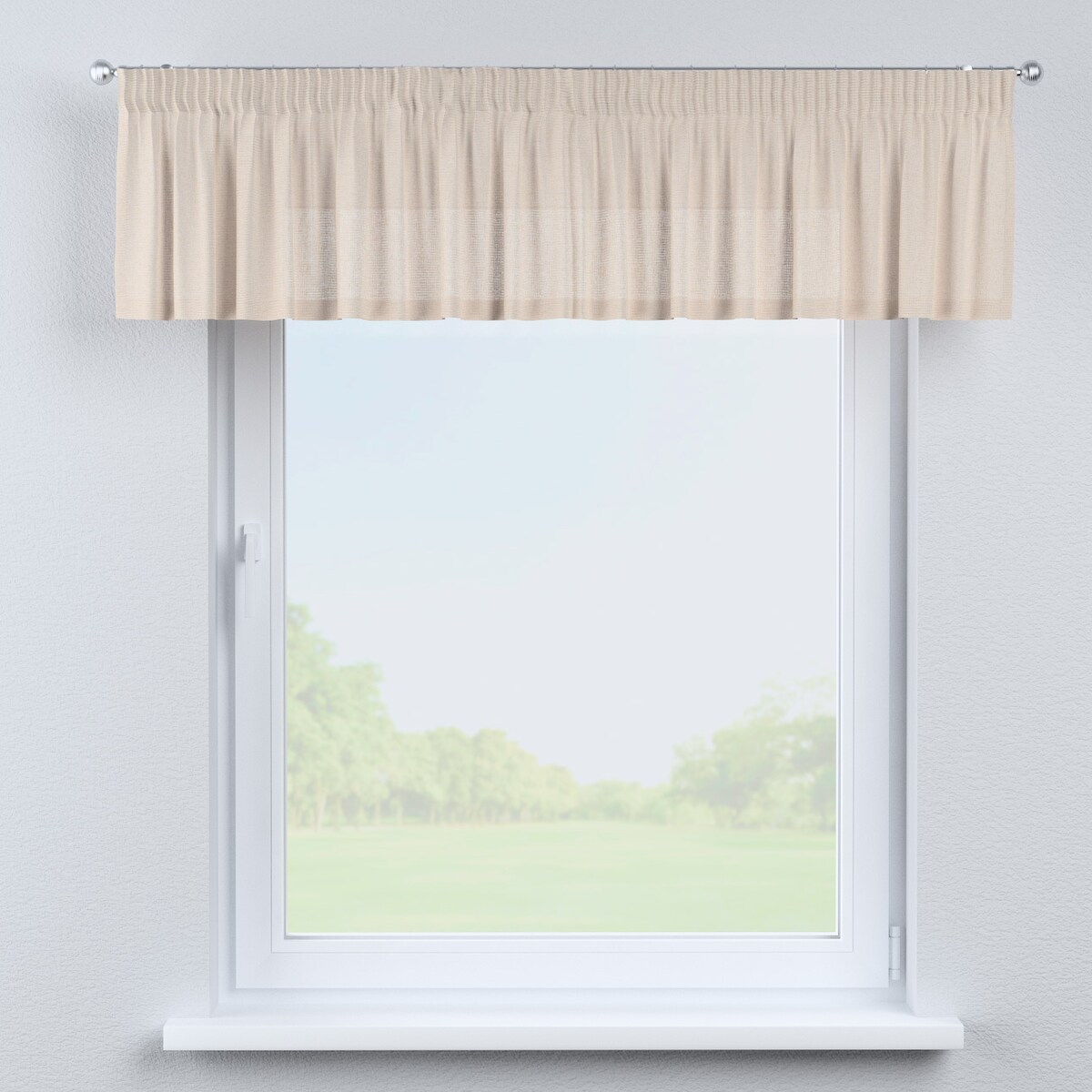 Lambrekin na taśmie marszczącej 390x40 beżowy