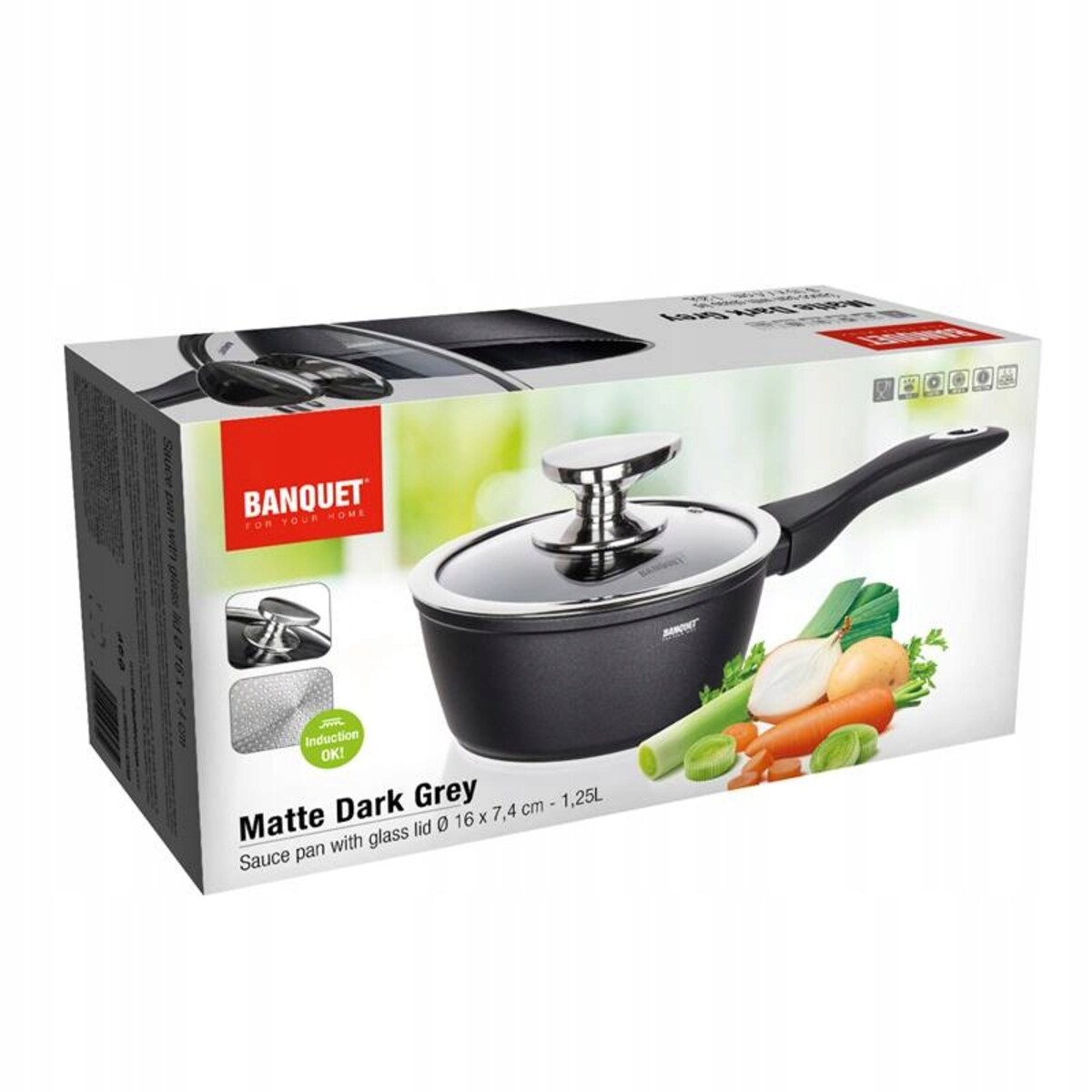 GARNEK RONDEL 16 cm 1,3 L ALUMINIUM rondelek do gotowania JEDZENIA obiadu