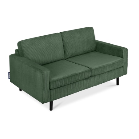 KONSIMO INVIA Sofa w stylu loft sztruks 2 osobowa w kolorze zielonym