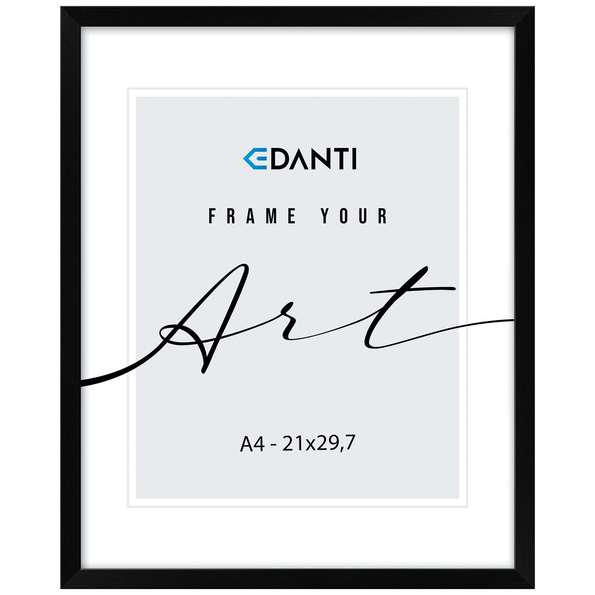 Ramka Na Zdjęcia A4 21X29,7 Cm Plakaty Dyplom Rama Wisząca Dekoracja Czarna