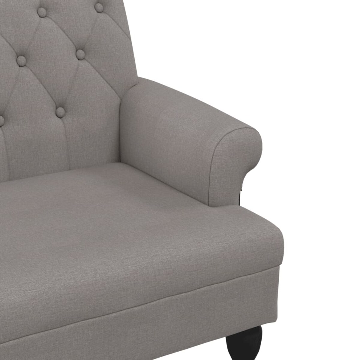 vidaXL Ławka z oparciem, kolor taupe, 120x62x75,5 cm, tkanina