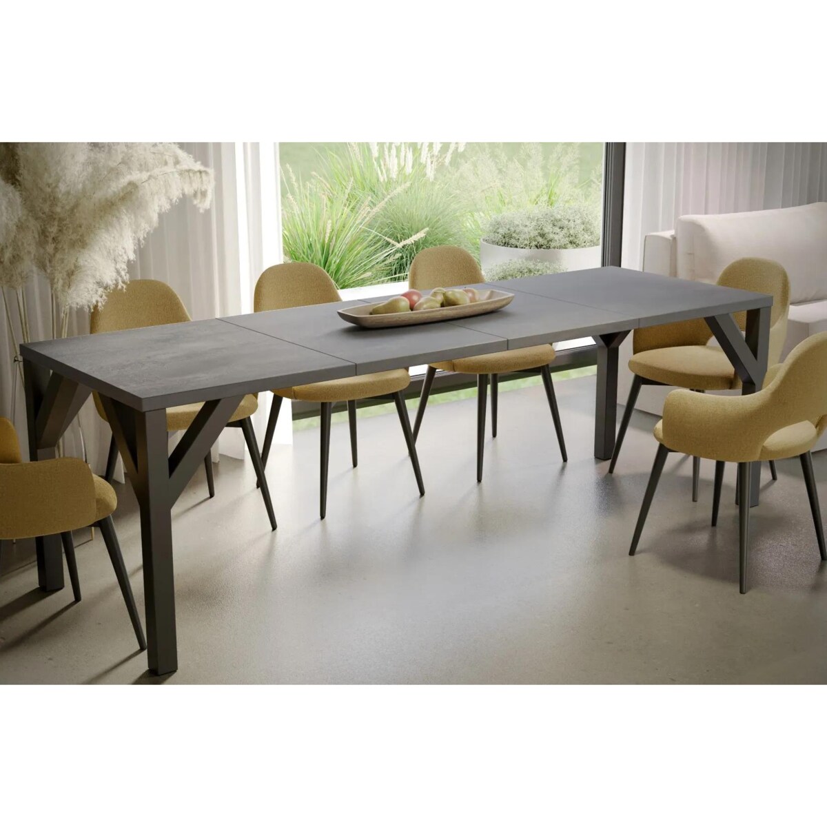 Stół rozkładany BALTIKA 130(185)x90 beton ciemny