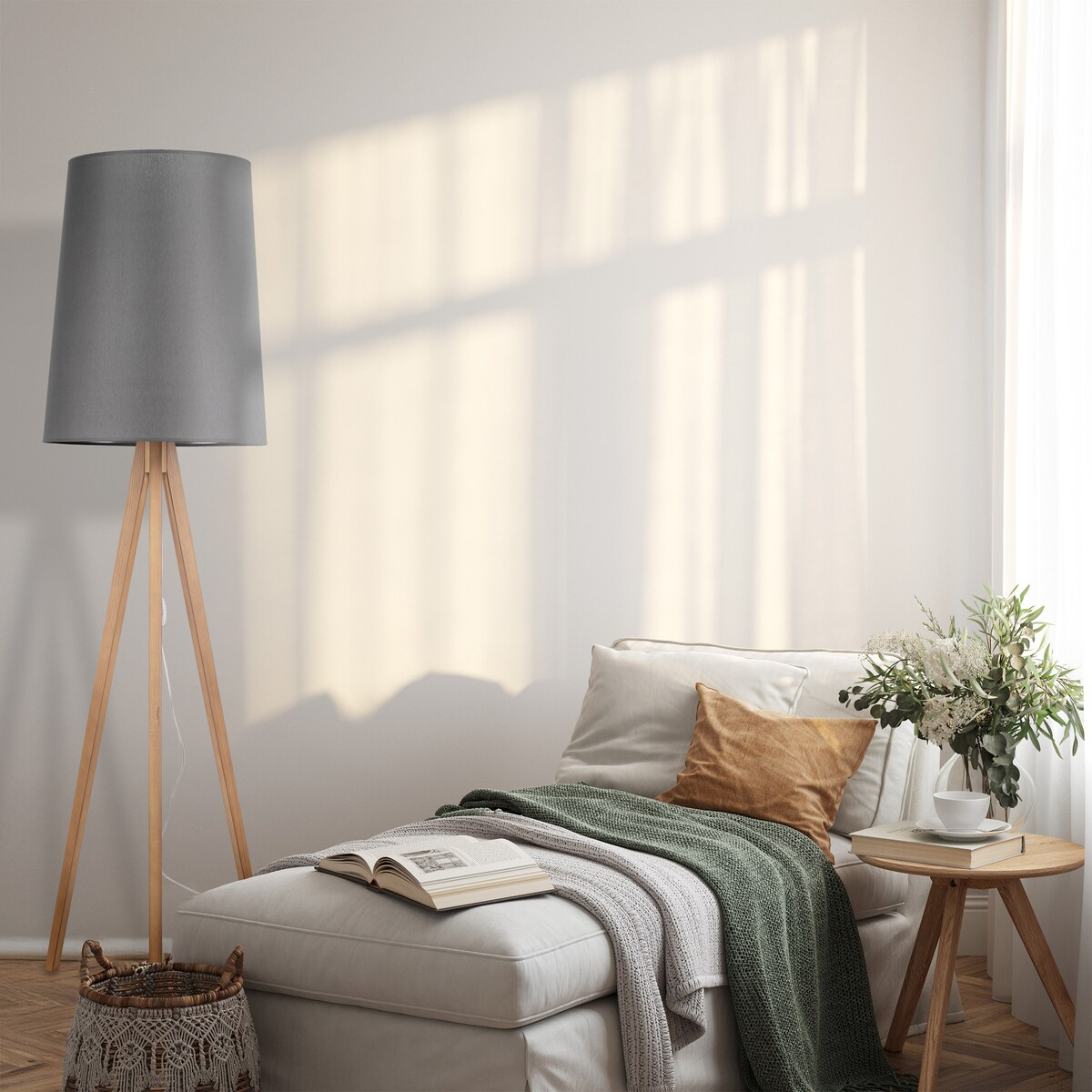 Lampa Podłogowa Walz Gray Grafitowa TK Lighting