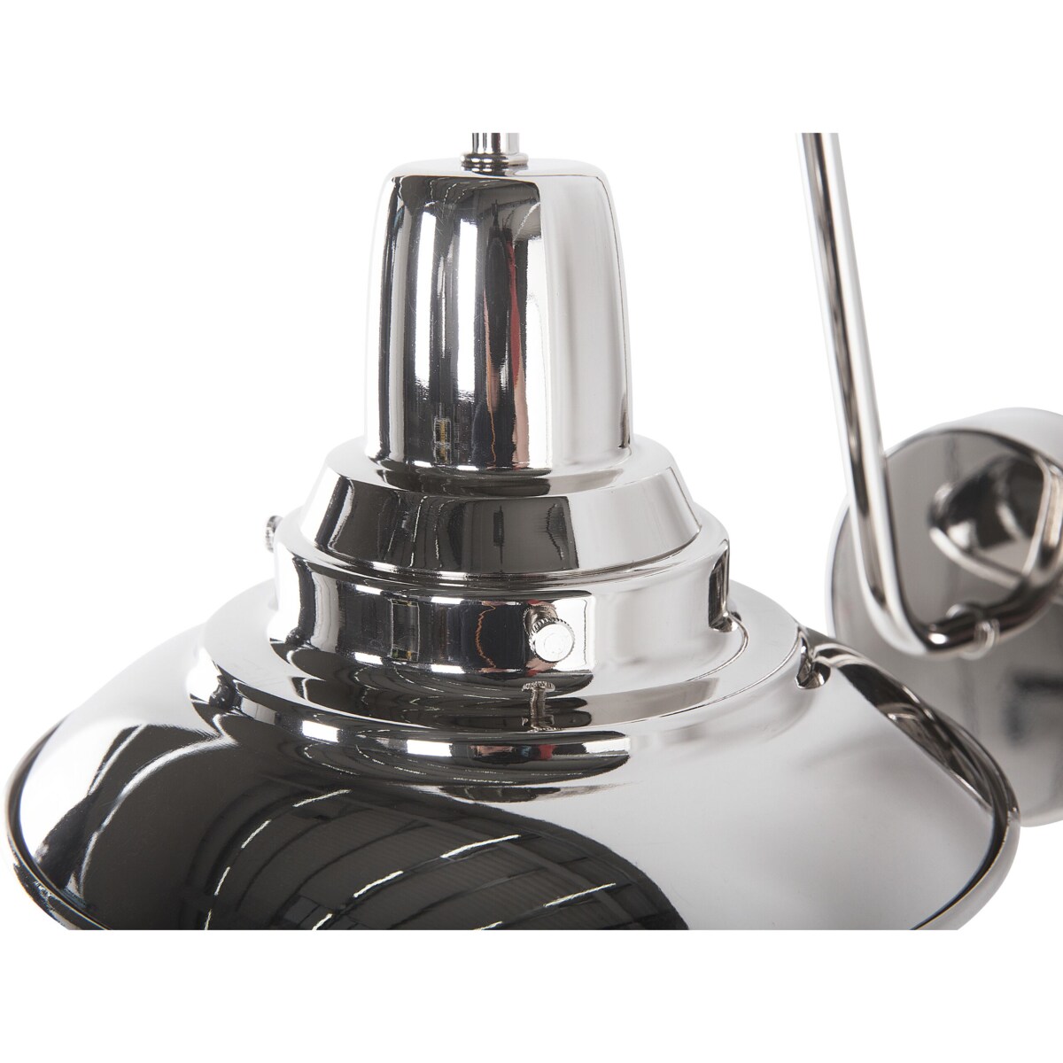 Lampa ścienna metalowa srebrna LUZA