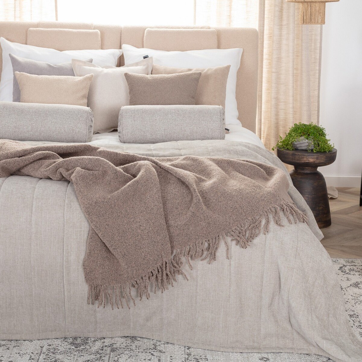 Pled Boucle 140x200cm natural, 140 x 200 cm