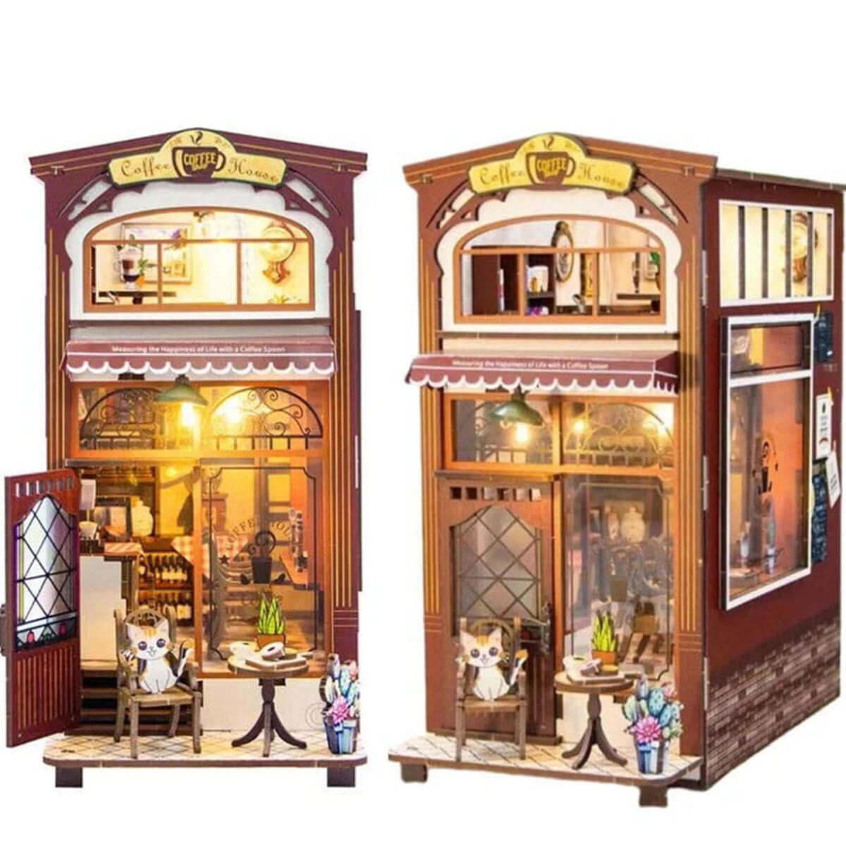 Miniaturowy domek Book Nook - Śniadanie na mieście