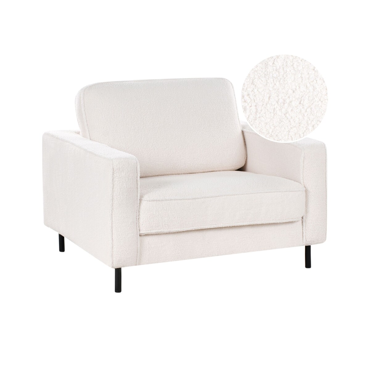 Fotel SAVALEN Boucle Biały