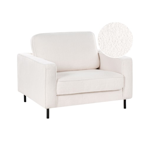 Fotel SAVALEN Boucle Biały