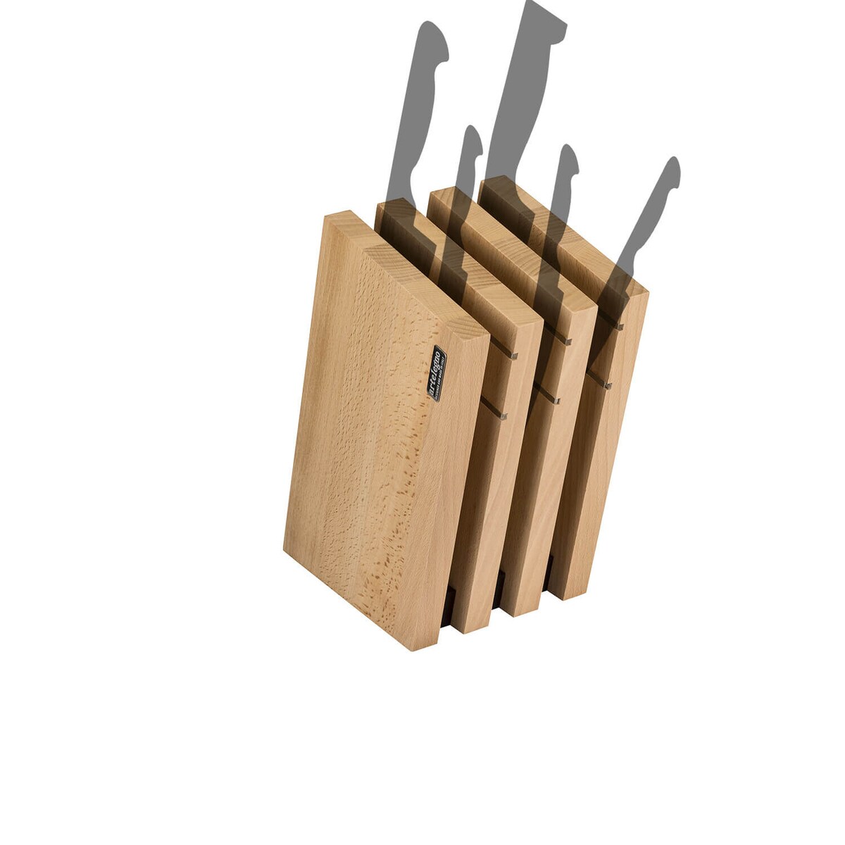 Potrójny magnetyczny blok na noże z drewna bukowego Artelegno Milano