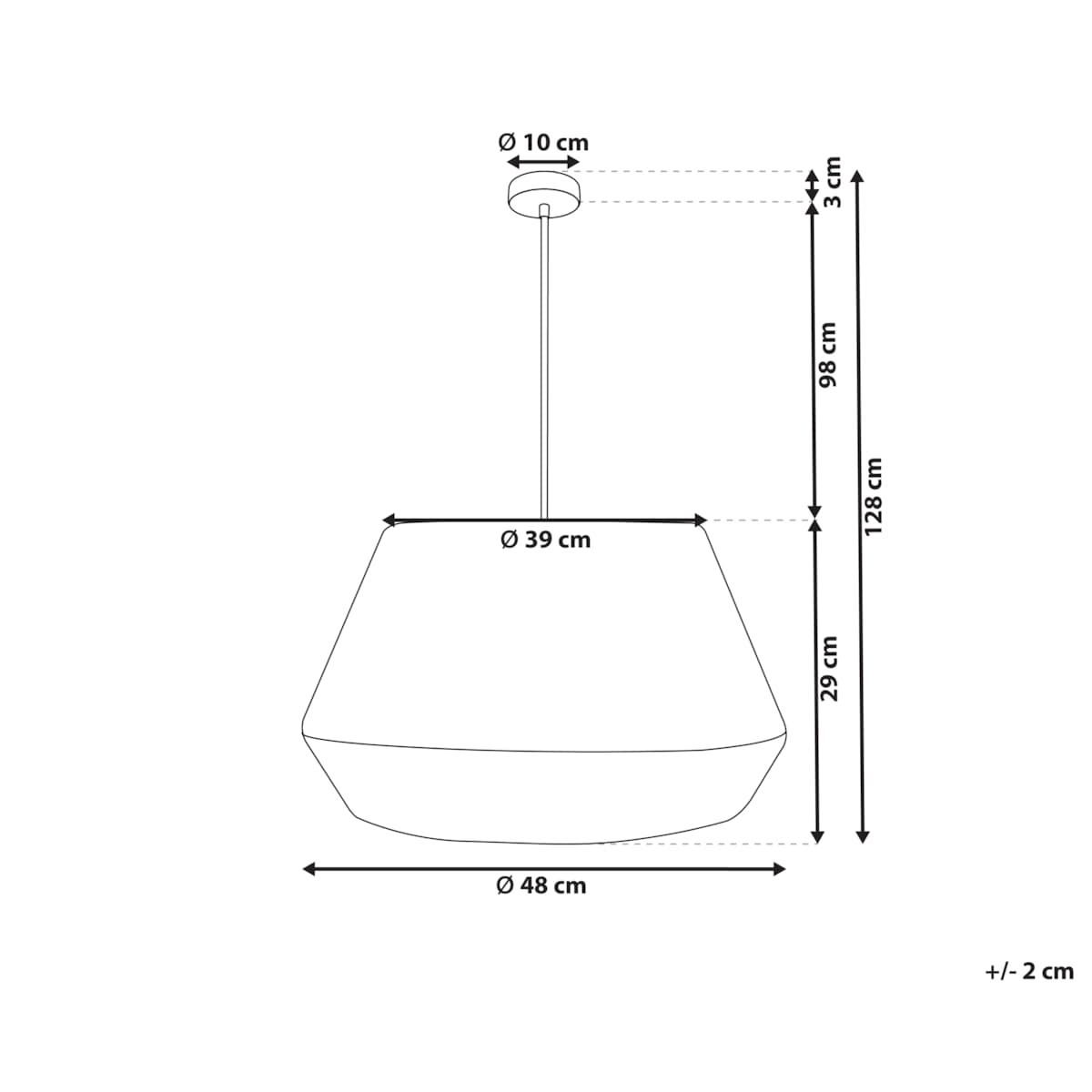 Lampa wisząca BIRAU Juta Naturalny