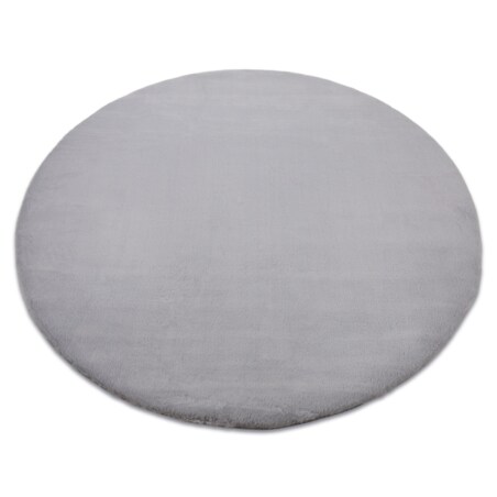 Dywan BUNNY koło srebrny IMITACJA FUTRA koło 100 cm