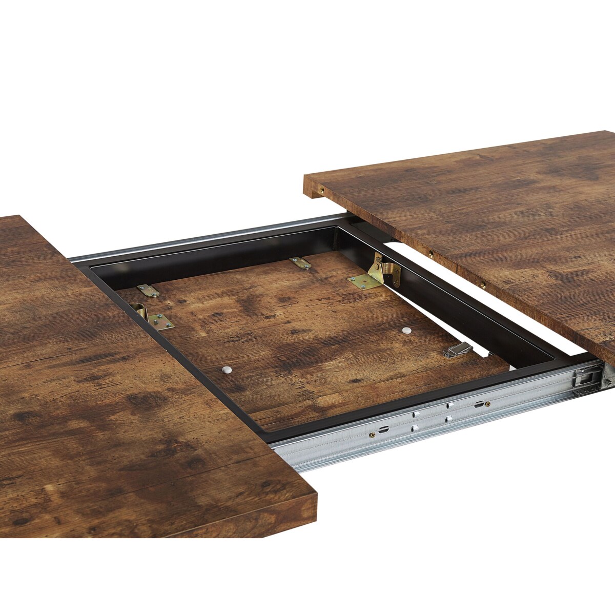 Stół do jadalni rozkładany 140/180 x 90 cm jasne drewno z czarnym HARLOW