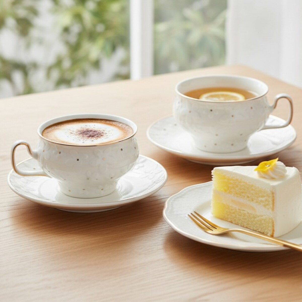 VILLA ITALIA Komplet filiżanek porcelanowych 280 ml 6 sztuk FIORELLA