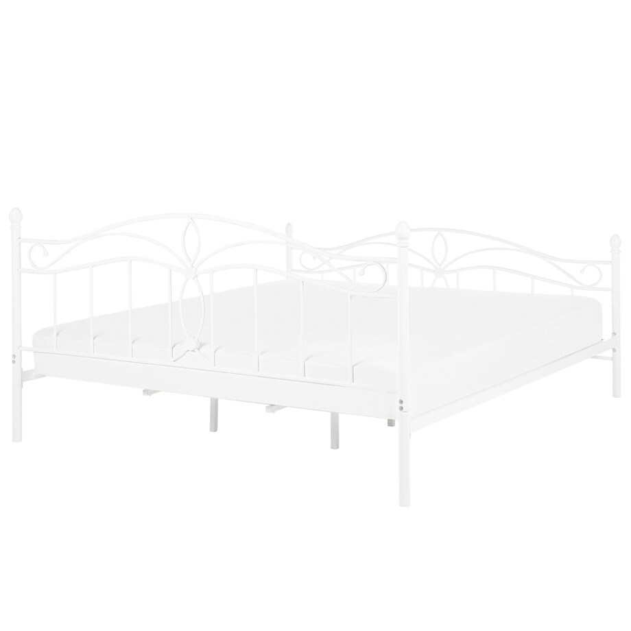 Łóżko metalowe 180 x 200 cm białe ANTLIA