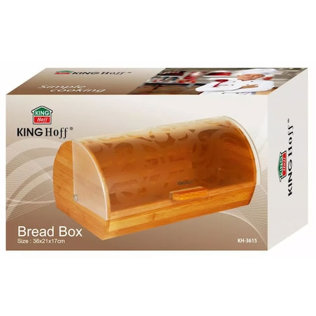 Chlebak bambusowo-akrylowy pojemnik na chleb pieczywo KINGHOFF
