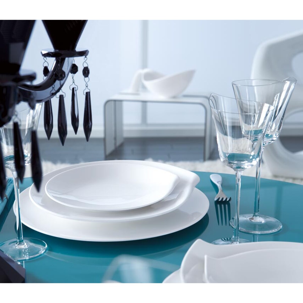 Talerz sałatkowy biały Flow, 23 x 22 cm, Villeroy & Boch