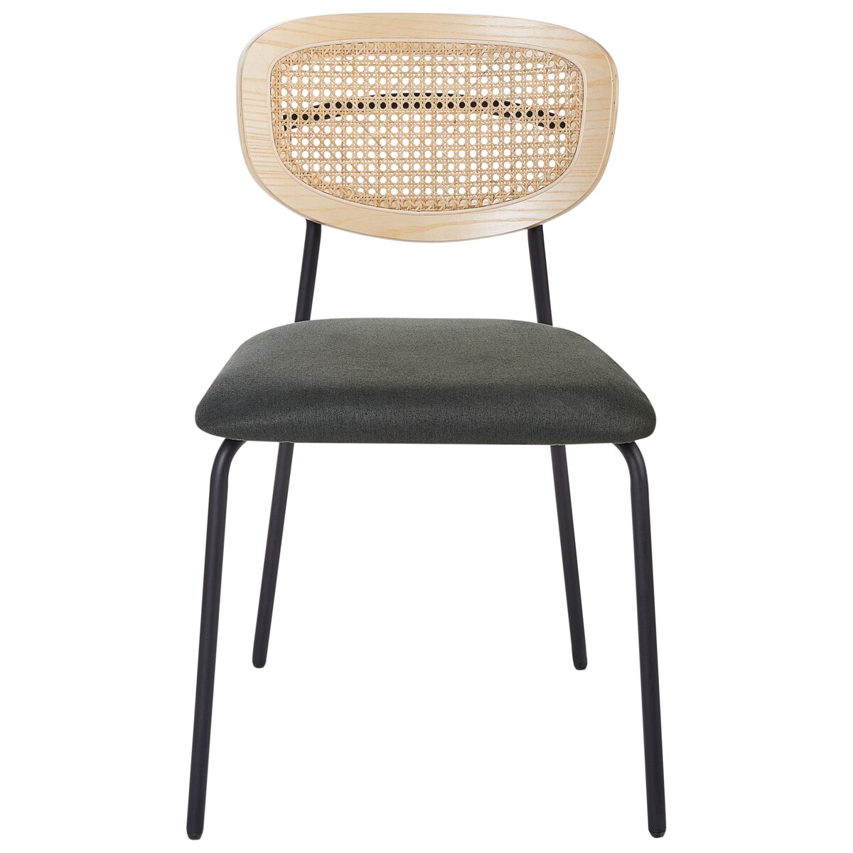 Krzesło do jadalni Zestaw 2 Ciemnozielony MAYETTA