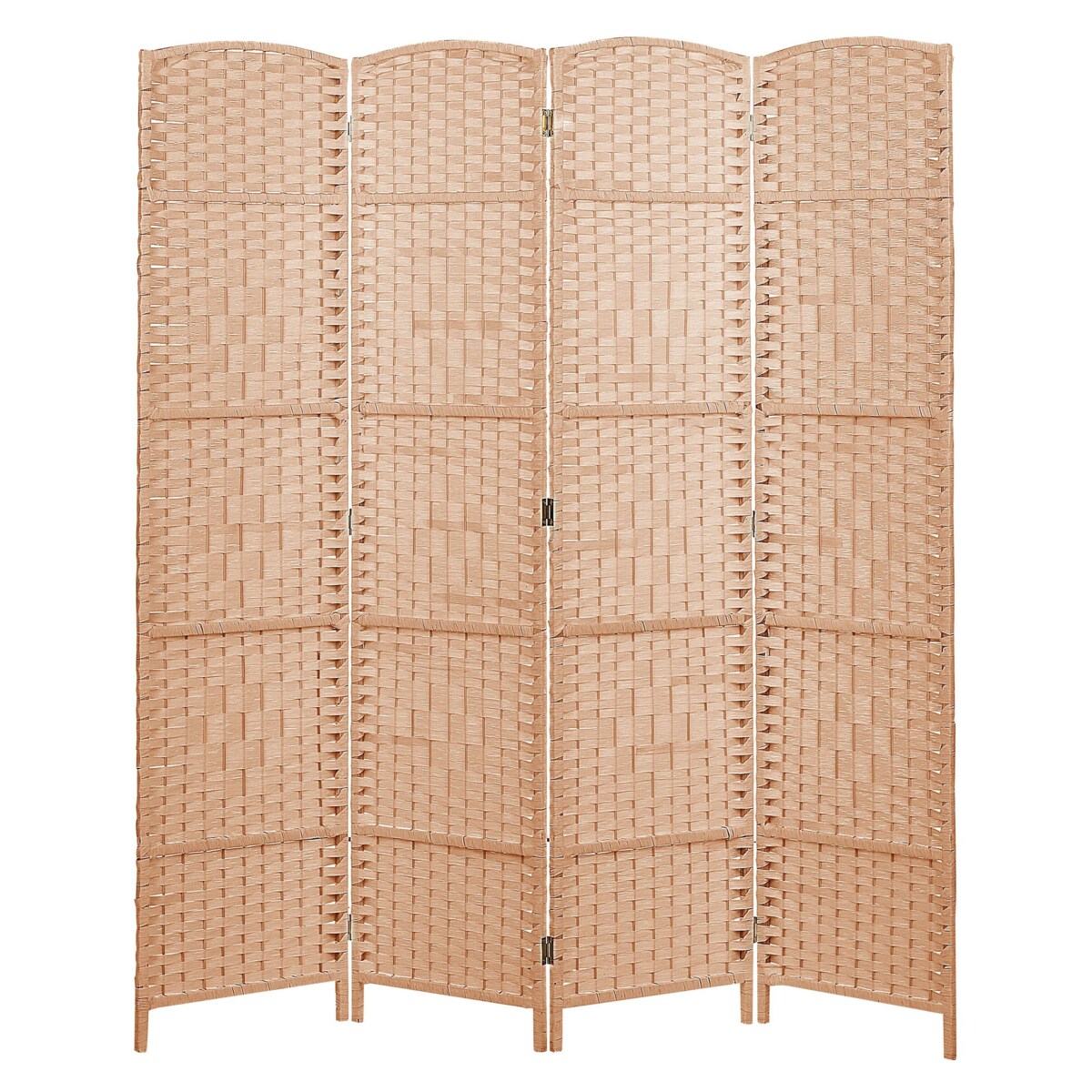 4-panelowy składany parawan pokojowy 178 x 163 cm naturalny LAPPAGO
