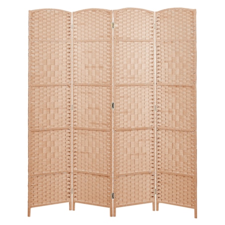 4-panelowy składany parawan pokojowy 178 x 163 cm naturalny LAPPAGO