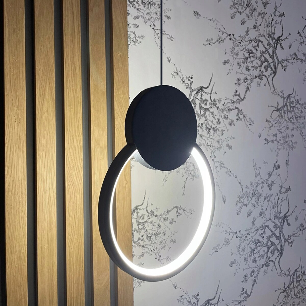 Lampa Sufitowa Wisząca Metal Black Led Czarny