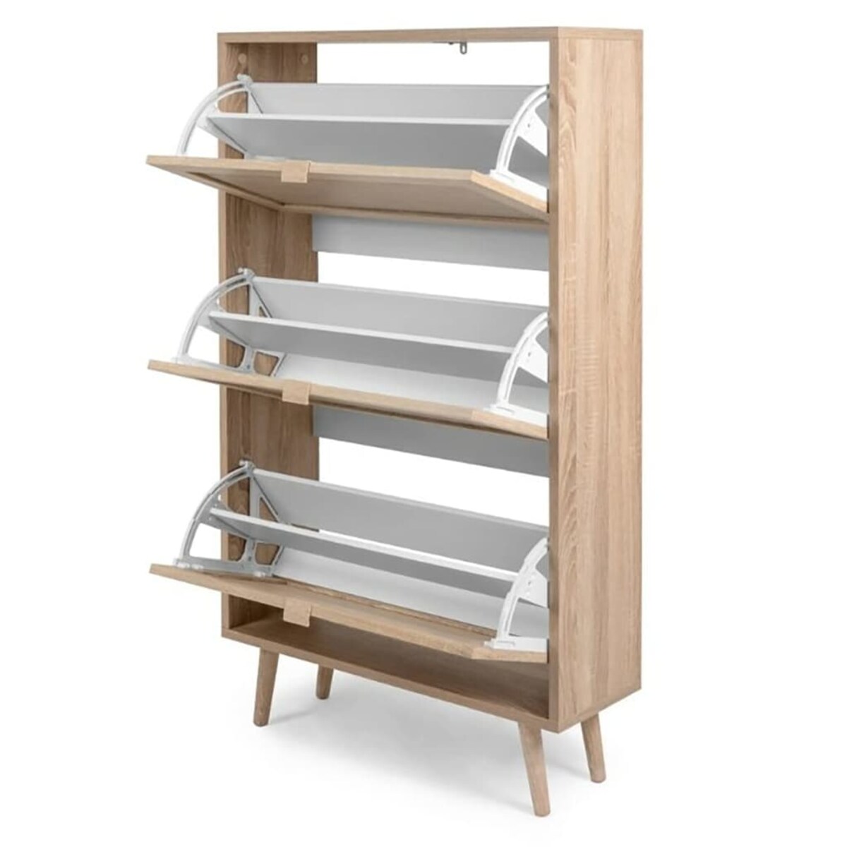 Finori Szafka na buty Bali 49A, dąb sonoma i nadruk trzciny