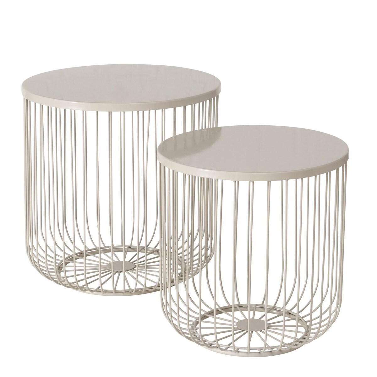 Zestaw dwóch stolików metalowych CINDY, 41 - 47 cm