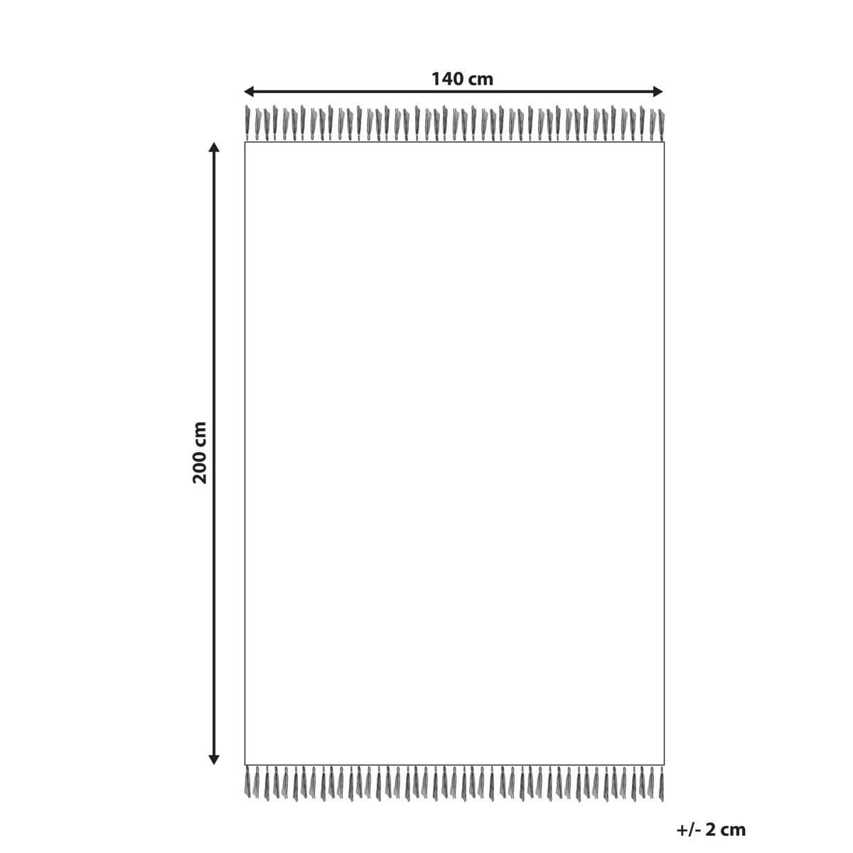 Dywan bawełniany 140 x 200 cm brązowy LAZA
