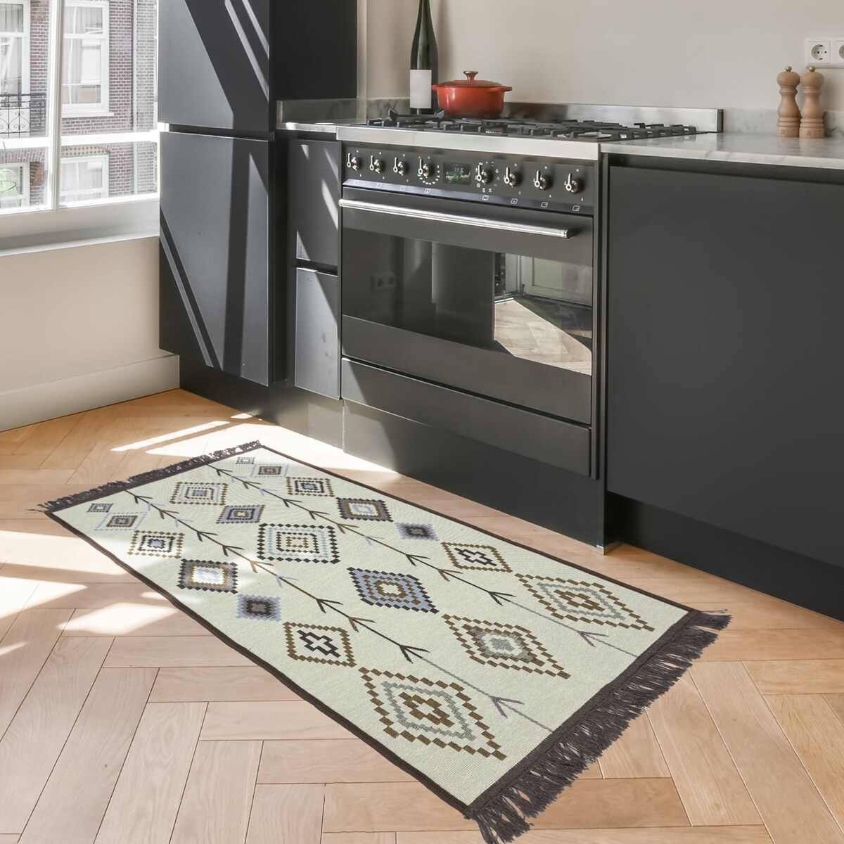 Dywan Kilim Nord 60x120 cm e-floor Aztecki brązowy