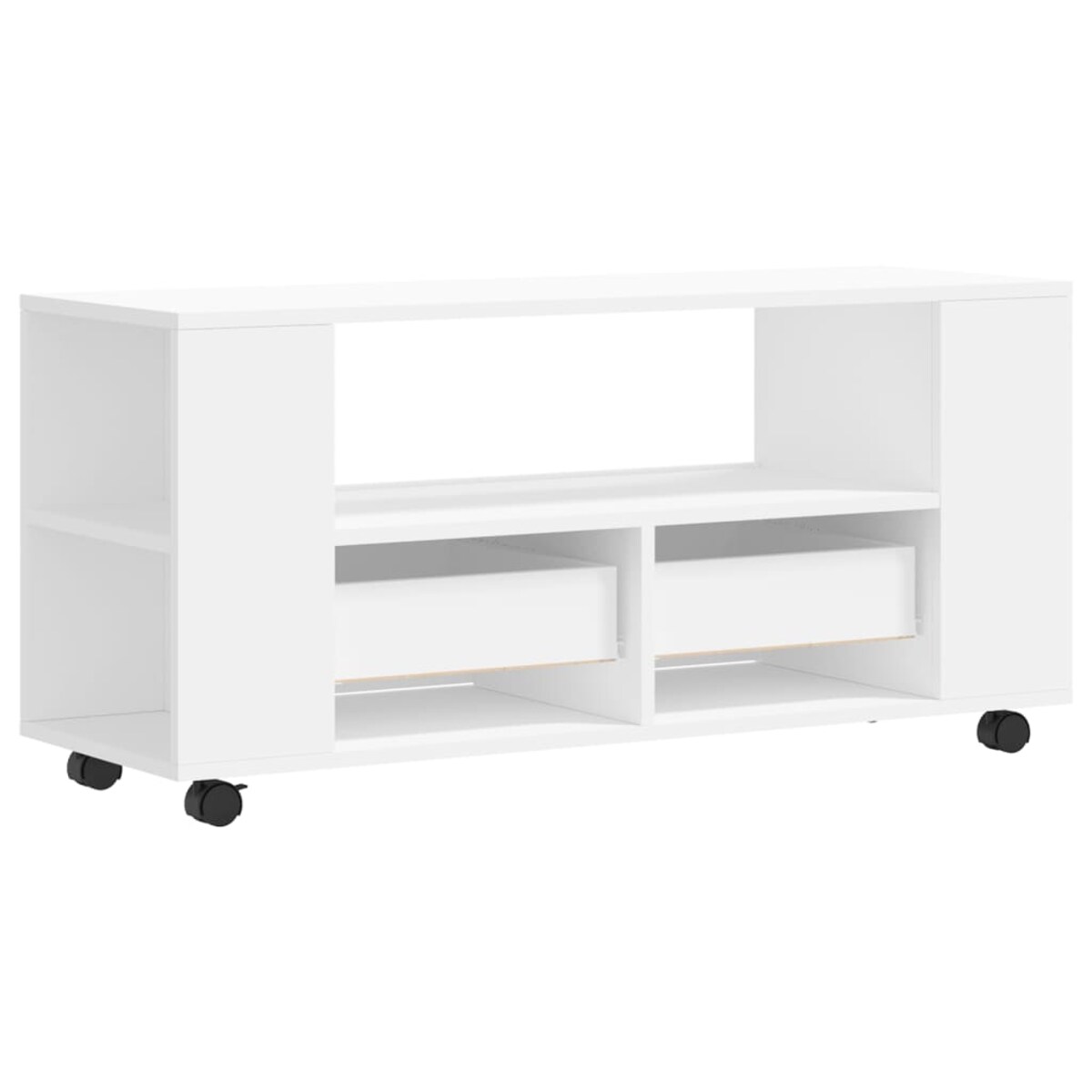 vidaXL Szafka pod TV, biała, 102x34,5x43 cm, materiał drewnopochodny