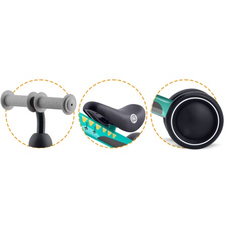 Rowerek biegowy Ricokids RK-606 trójkołowy jeździk dla dzieci lekki solidny Dino