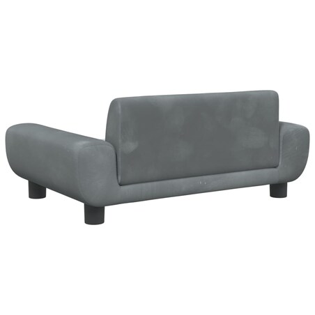 vidaXL Sofa dla dzieci, ciemnoszara, 70x45x33 cm, aksamit