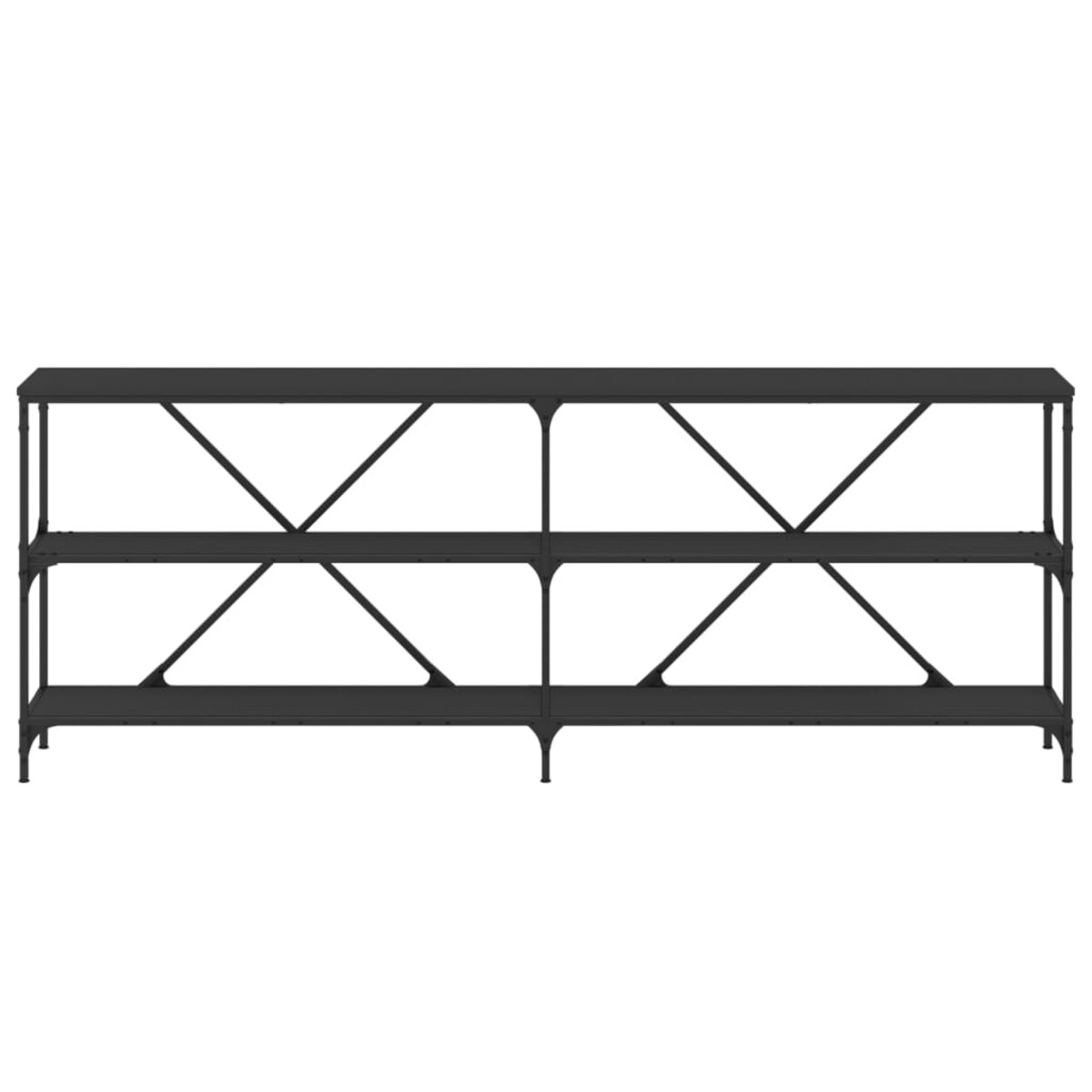 vidaXL Stolik konsolowy, czarny, 200x30x75 cm, materiał drewnopochodny