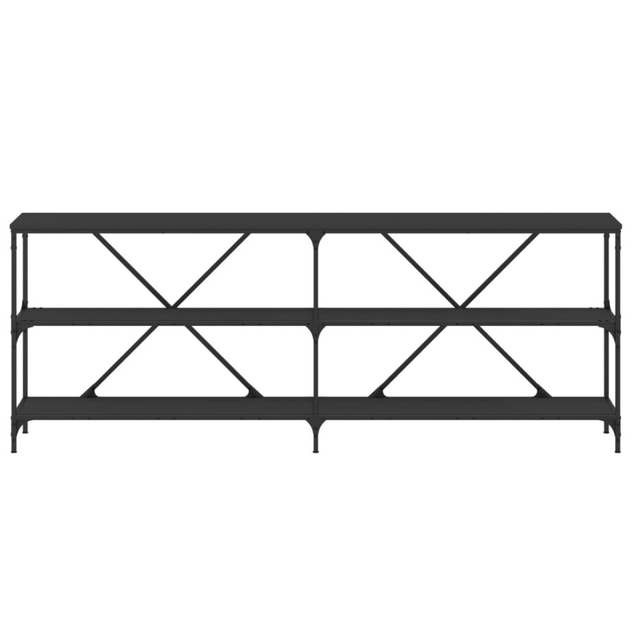 vidaXL Stolik konsolowy, czarny, 200x30x75 cm, materiał drewnopochodny