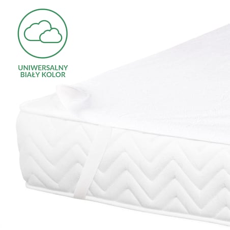 Ochraniacz na materac wodoodporny, rozmiar 180x200 Damson kolor biały