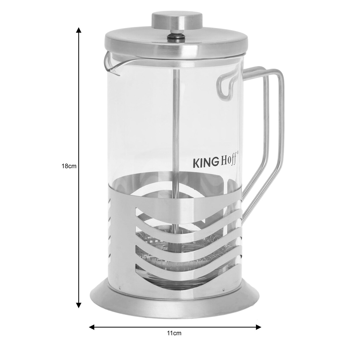 Zaparzacz tłokowy do kawy herbaty french press 600ml KINGHOFF