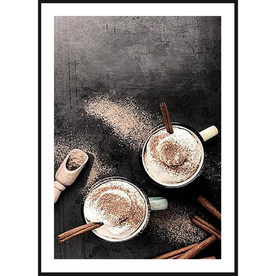 Poster Story, Plakat, Obraz - Kawa z Cynamonem, wymiary 21 x 30 cm
