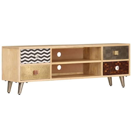 vidaXL Szafka pod TV, 120x30x40 cm, lite drewno mango