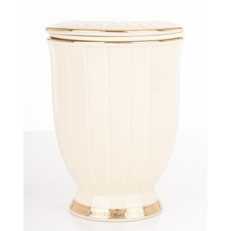 Kubek 400 ml porcelanowy z zaparzaczem 9x12,5x12,5 cm VIENNA-2 ecru