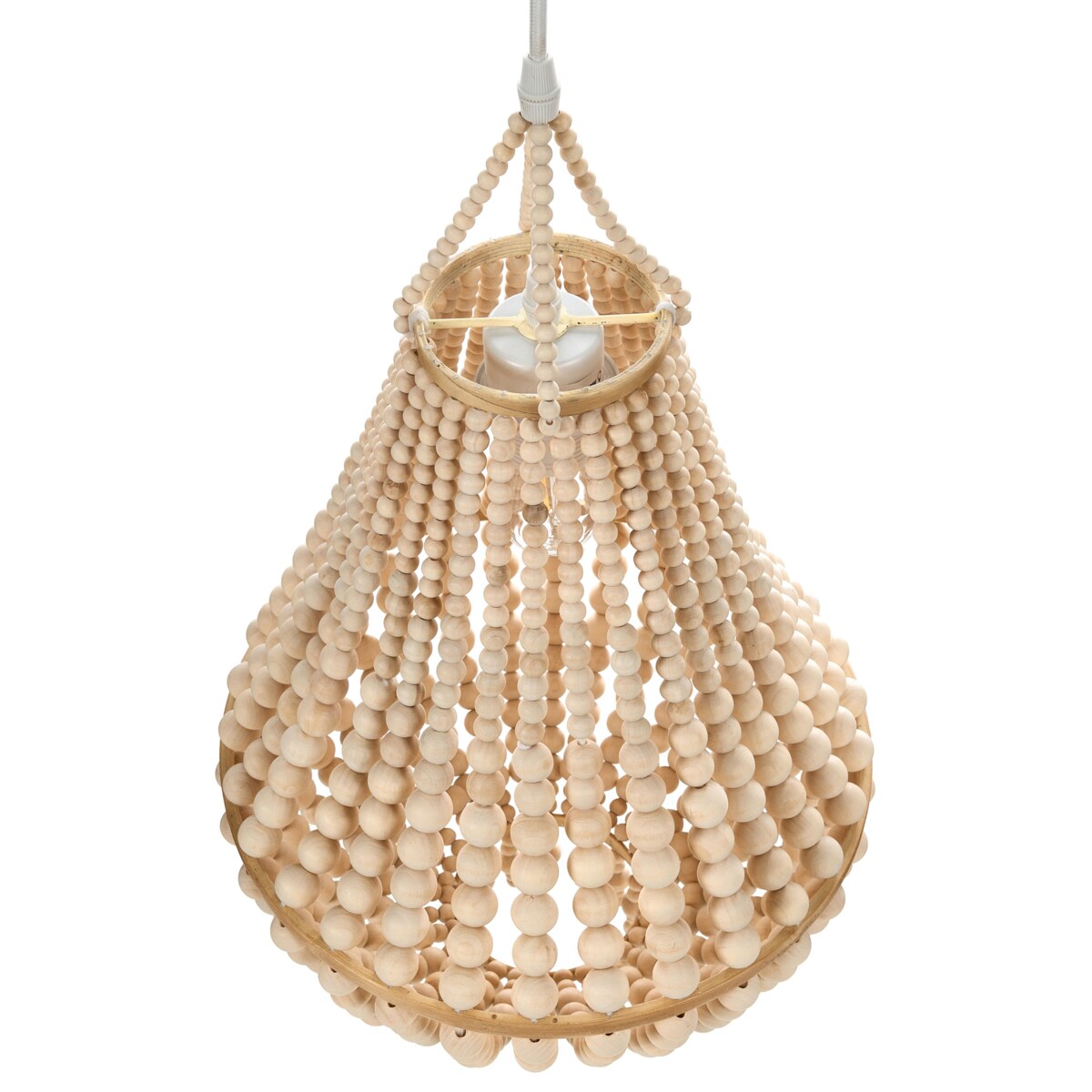 Żyrandol KUMBUKKAN Drewno Jasnobrązowy