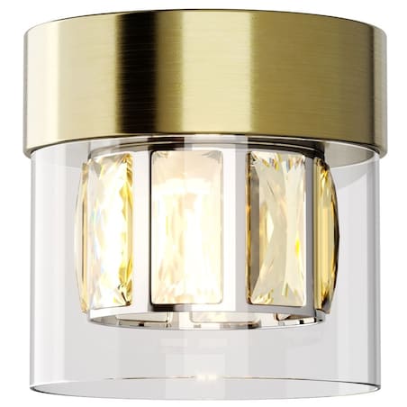 Plafon kryształowy glamour Gem C0389-01A-0FD2 Zumaline antyczny brąz przezroczysta