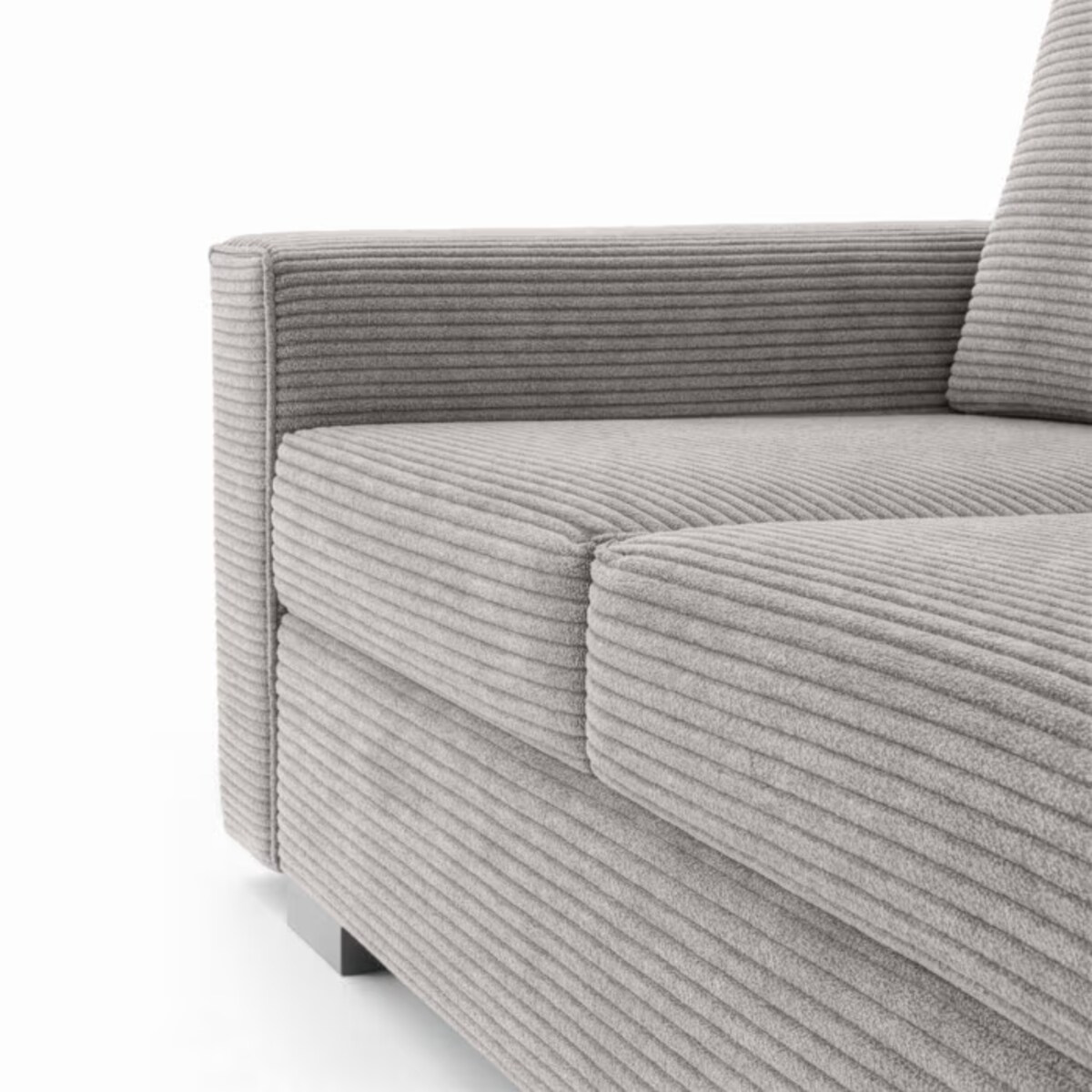Sofa Rozkładana Kanapa z Funkcją Spania Dwuosobowa Do Salonu Szara DRAVOS